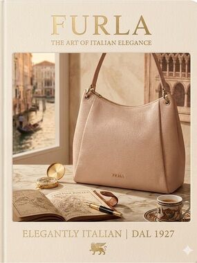 Furla Florence Hobo Pebbled Calfskin Leather Shoulder Bag Sand Beige/Moonstone